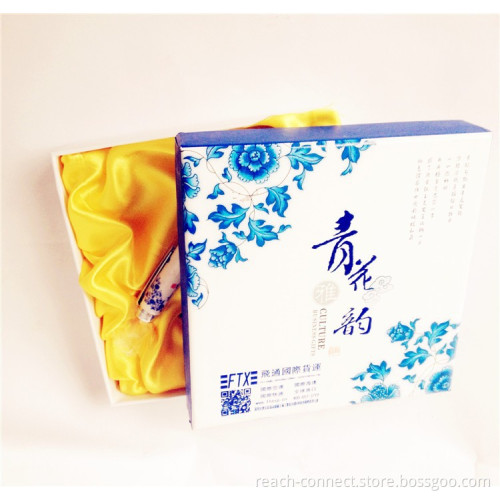 Gift paper packaging bag and packaging box set colorful printed